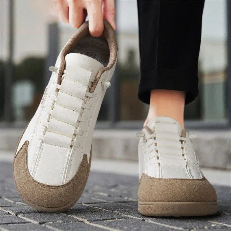 2026 New Men's Breathable Comfortable White Leather Surface Casual Shoes Outdoor Sports Shoes