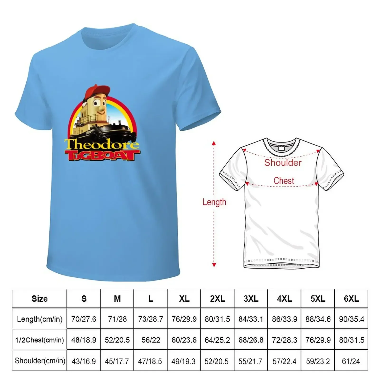 Theodore Tugboat T-Shirt anime figures anime stuff heavyweights cotton graphic tees designer t shirt men