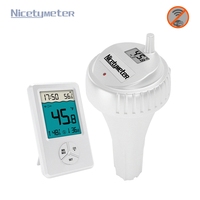 NicetyMeter Wireless Water Thermometer Digital Indoor Swimming SPA Hot Tubs Ponds Floating Pool Temperature Monitor IPX7 Sensor