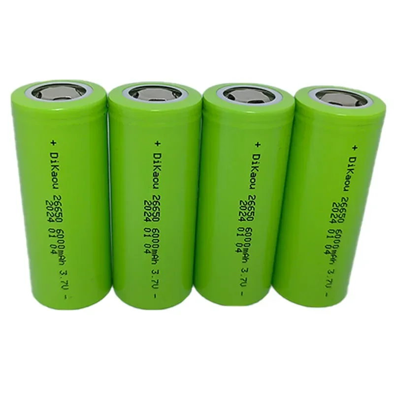 100%Original 3.7V 26650 Batter 6000mAh High Capacity 50A Suitable for Power Tools LED Flashlight Lithium Ion Rechargeable Batter