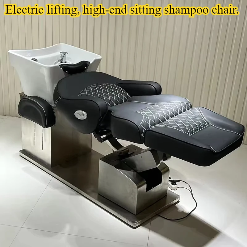 Luxus Elektrische Shampoo Stuhl Haar Waschen Barber Spa Shampoo Stuhl Professionelle Moderne Schönheit Nagel Salon Friseur Stuhl Möbel