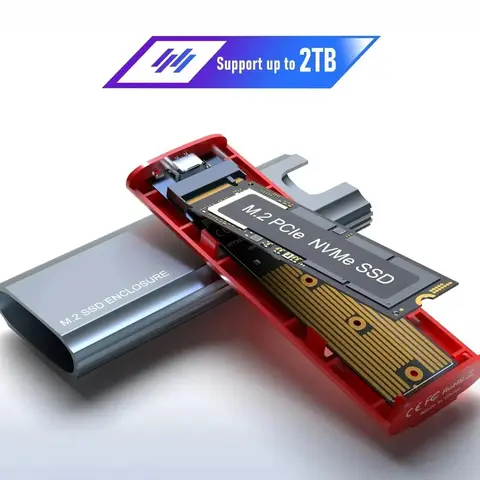 M2 SSD-fodral M.2 NVMe SATA SSD-kabinettadapter 10 Gbps USB 3.2 Gen2 USB C externt kabinett Stöder M- och B- samt B&M-nycklar 12 best sales Dell Latitude 5400 - №2