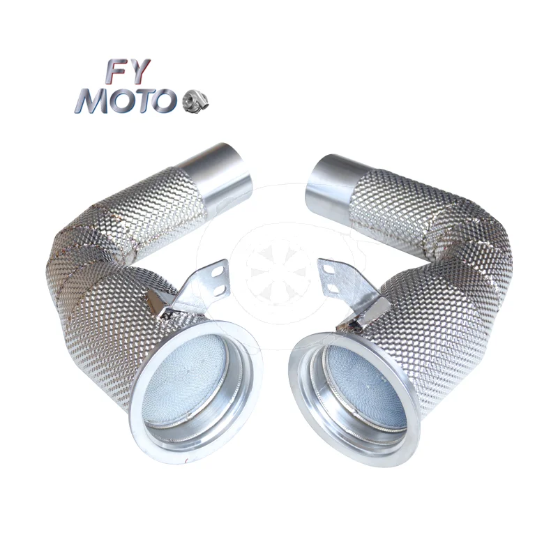 Exhaust Catted Downpipe for 19-24 pors che 911 carrera 992.1 3.0T / 25+ pors che 911 carrera 992.2 with Heat Shield