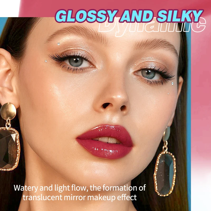 1 szt. błyszczyk do ust w kształcie lustra, nawilżający, lekki, nie tłusty, długotrwały połysk, błyszczyk do ust nie przywierający do kubka