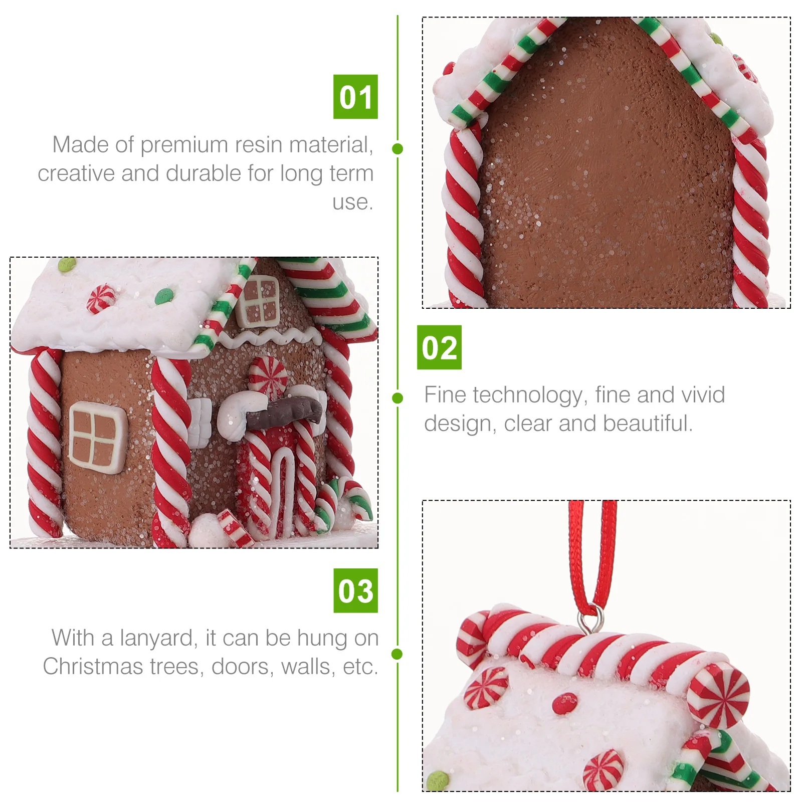 

Christmas Pendant Xmas Decoration Supplies Ornaments Resin Hanging Creative Pendants Wall Party Decorations Small Volume Fine