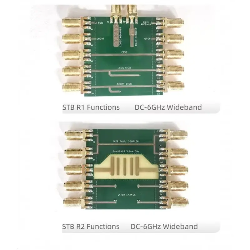 PHILE-For HTOOL STB R1 R2 Signal Integrity Test Board SI PCB VNA SOL Calibration Differential Pair Filter