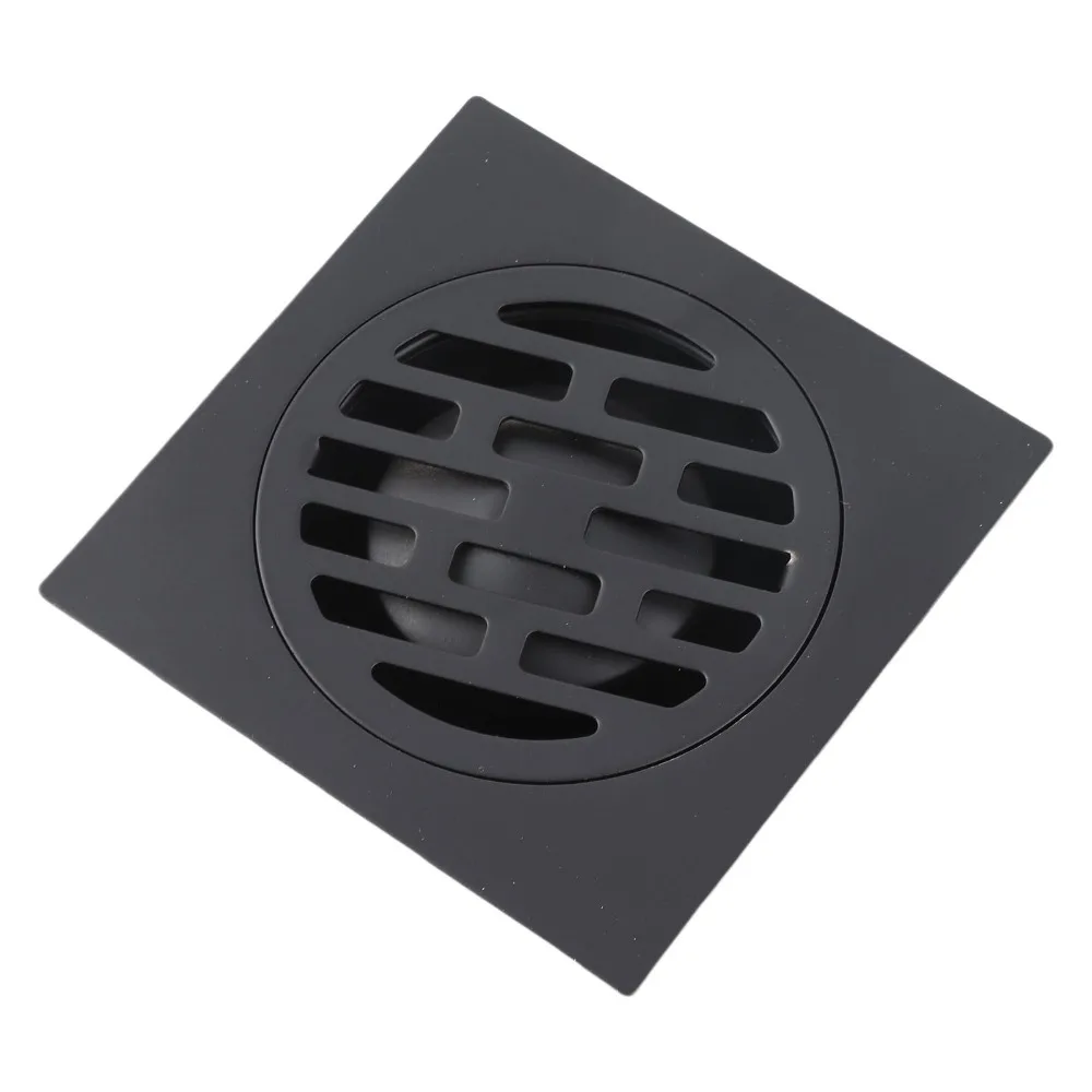 Easy Installation Stainless Steel Floor Drain Black Odor Proof Shower Drain Quick Drainage Rust-Proof Bathroom Drain Balcony
