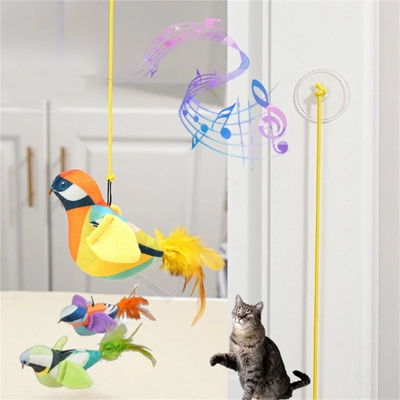 

Simulated Chirping Bird Chaser Bird Cat Toy Catnip Interactive Cat Toy Cat Teasing Stick Cat Self Hi No Harmful Ingredients