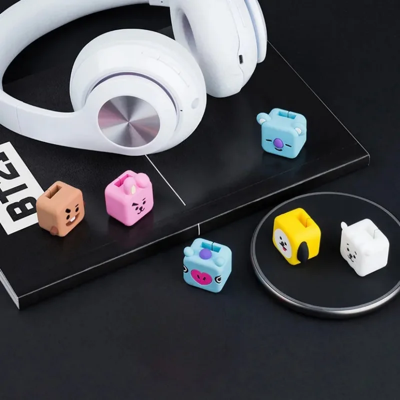 Kawaii BT21 سيليكون كابل بيانات الهاتف المحمول الغطاء الواقي أنيمي الكرتون لطيف المضادة للكسر الغطاء الواقي هدية