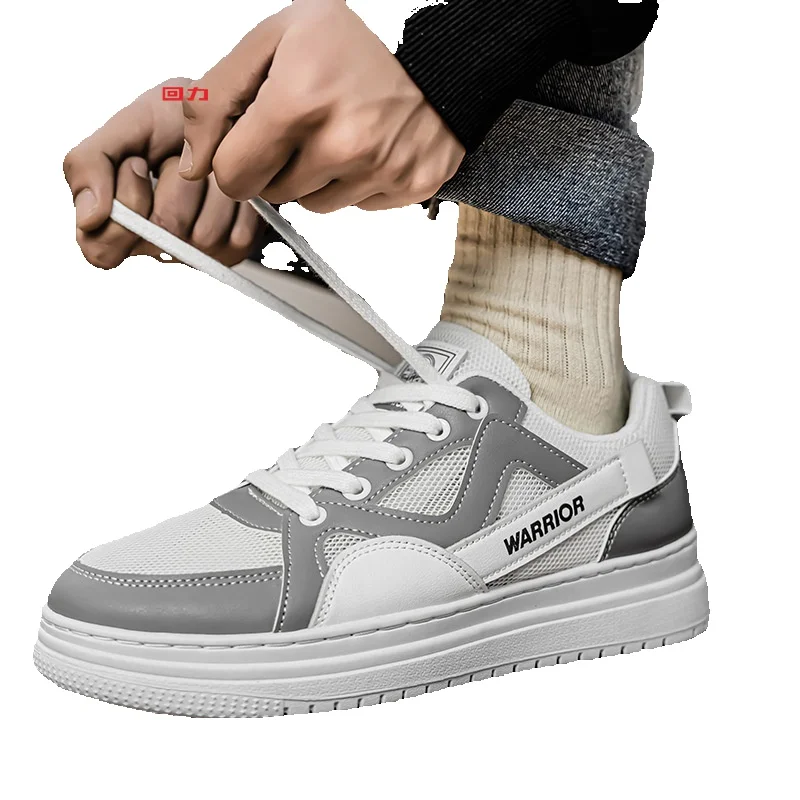 Pull-back Shoes For Men, Mesh Panel Shoes, New Spring-summer Breathable White Shoes For Men, Versatile Sports And Casual Shoes For Men_vogvips.com