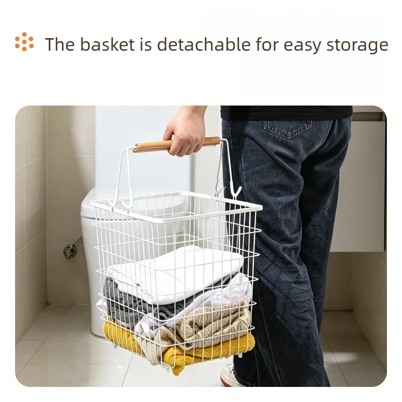 3-Tier Rolling Laundry Cart, Large Capacity Layered Storage Basket for Bathroom, Mobile Clothes Organizer with Handles Home