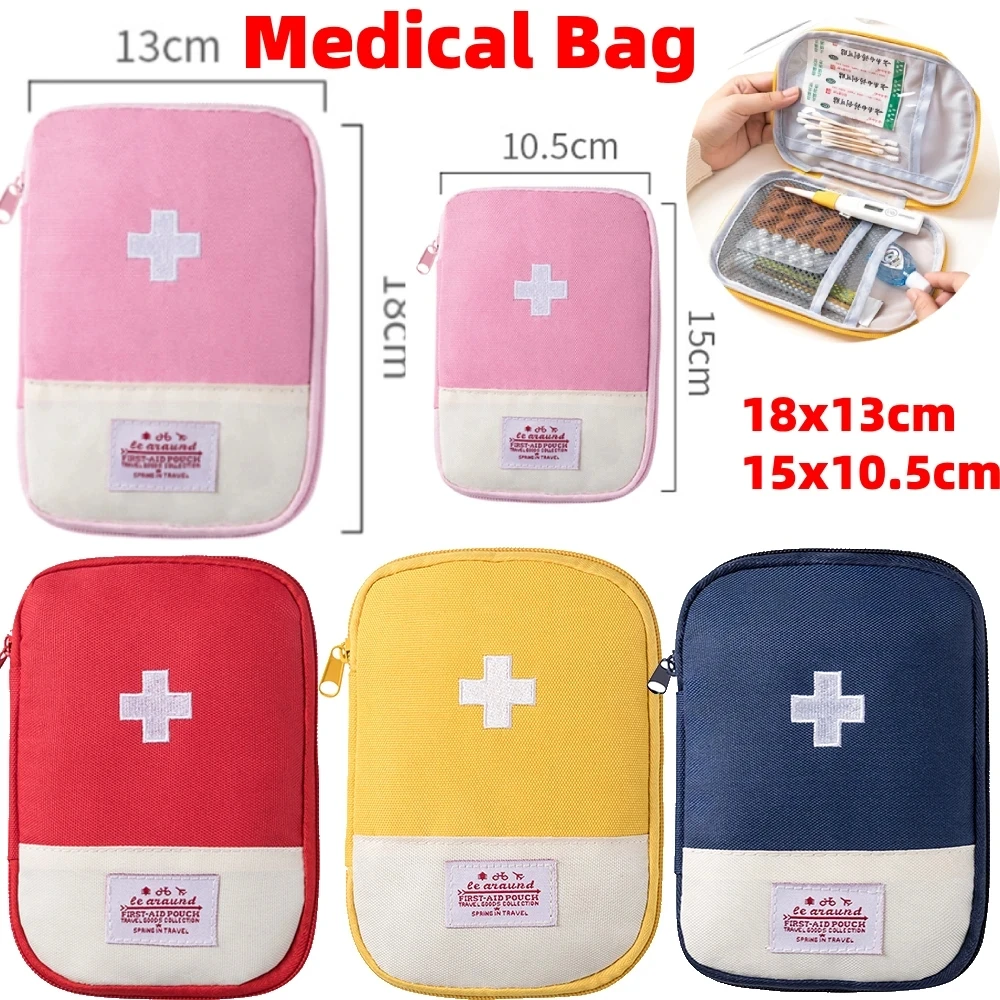 

First Aid Medical Kit Travel Outdoor Camping Useful Mini Medicine Storage Bag Camping Emergency Bag Pill Case 18*13cm