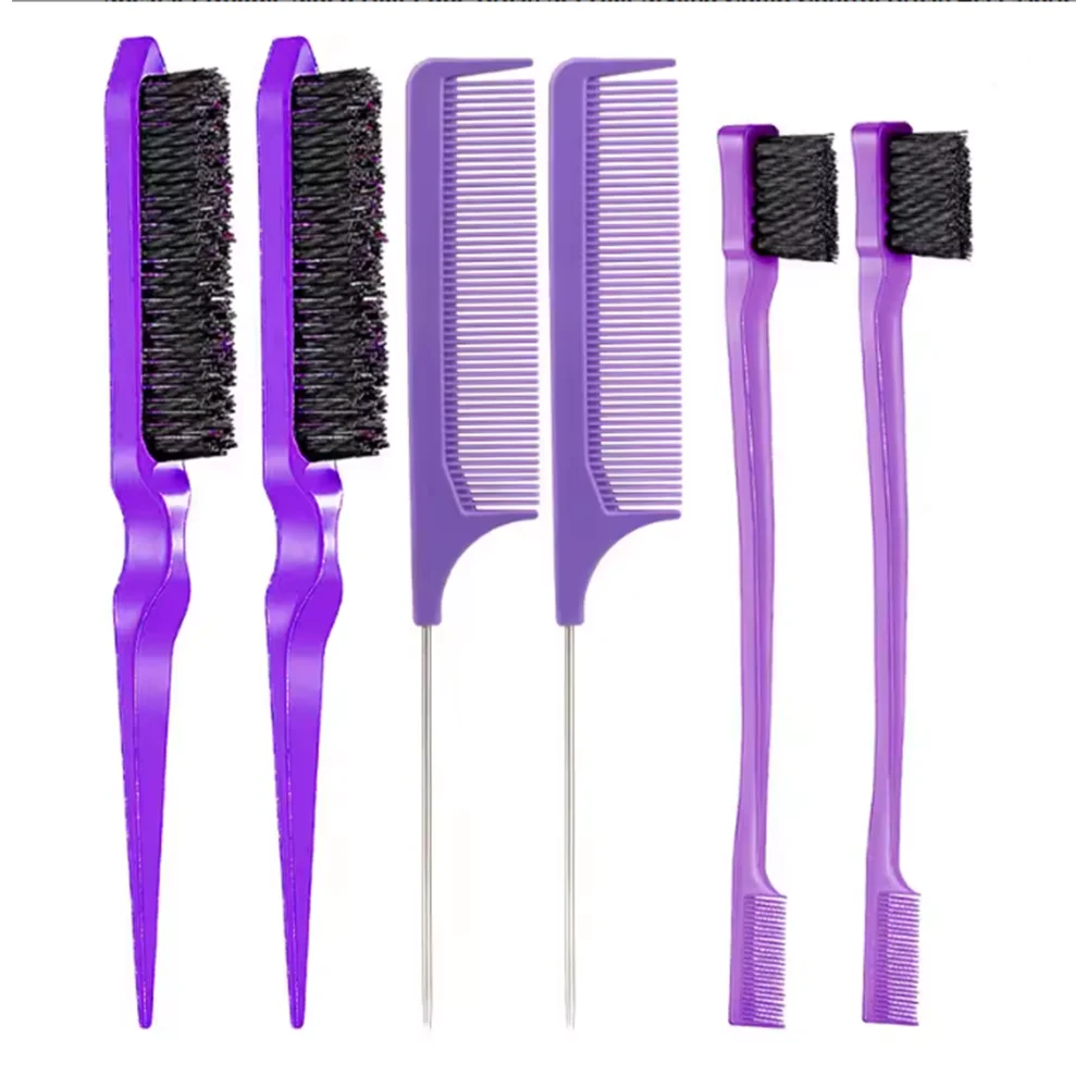 

3pcs Double Sided Professional Hair Edge Brush Set Styling Control Comb Hairline Partition Accessories for Hairdressing Tools