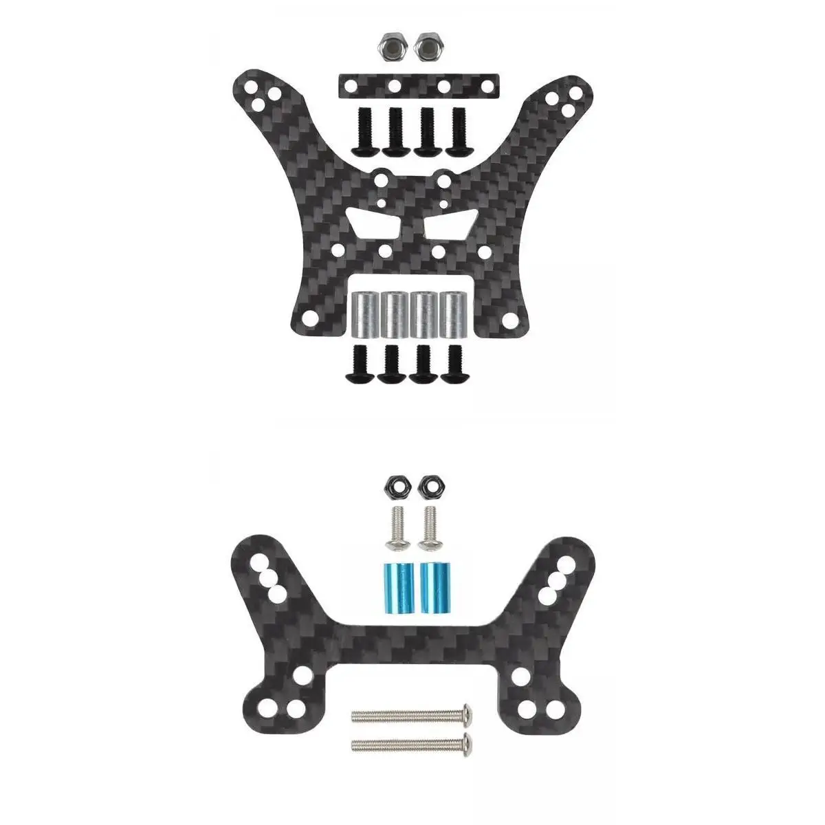 2x Front+Rear RC Carbon Damper Stay for DF-02 1:10 Scale Car Model