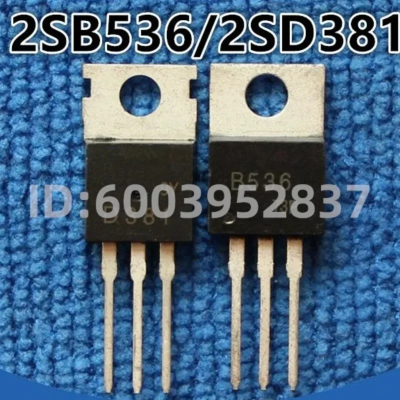 10 pares/20 piezas ic (1 pieza 2SB536 + 1 pieza 2SD381) B536 D381 TO220 en stock