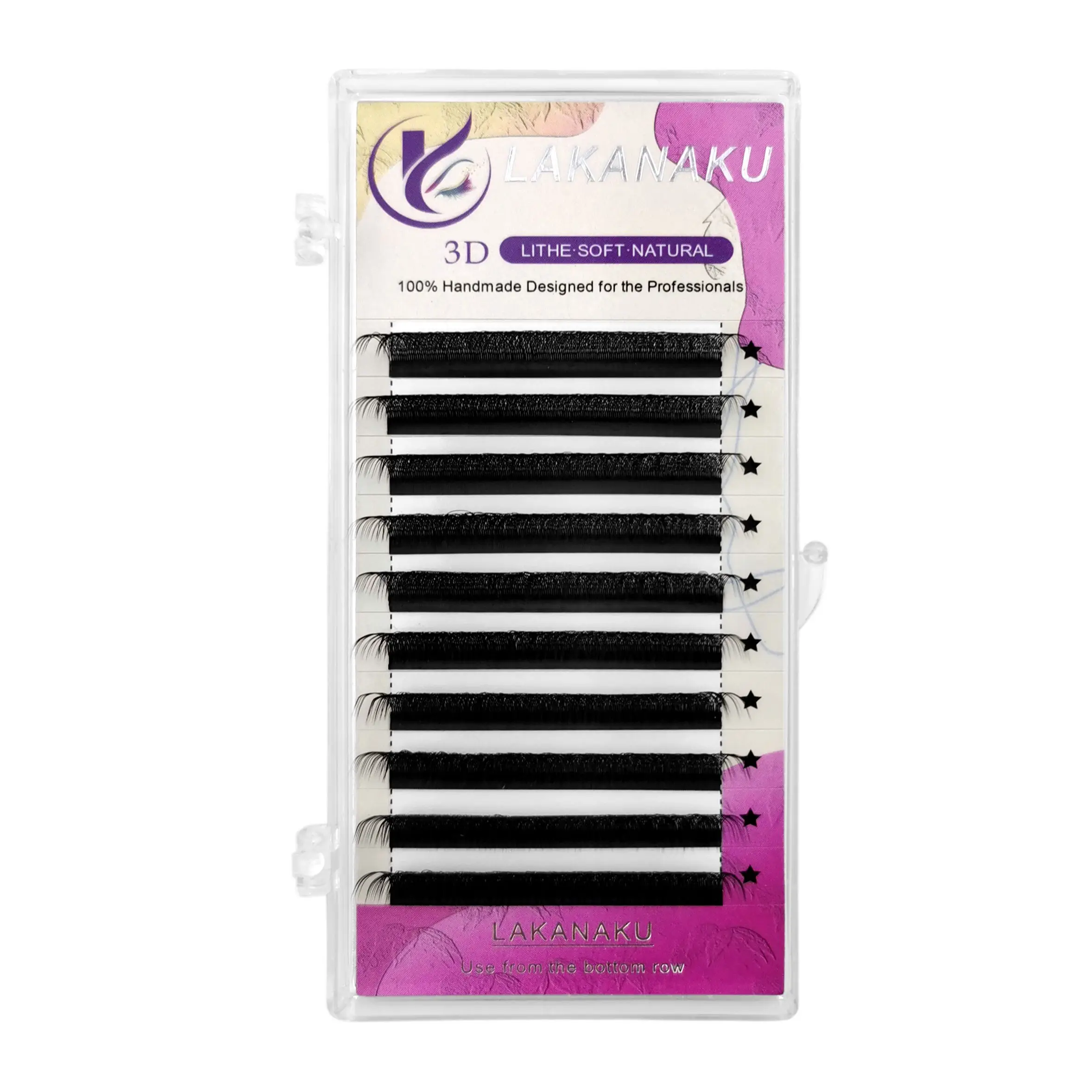 LAKANAKU M/L Curl YY/3D/4D/5D W Style Flower Lash Vorgefertigte Volumenfächer Wimpernverlängerung Natürliches weiches Licht W-förmige Bloom-Wimpern