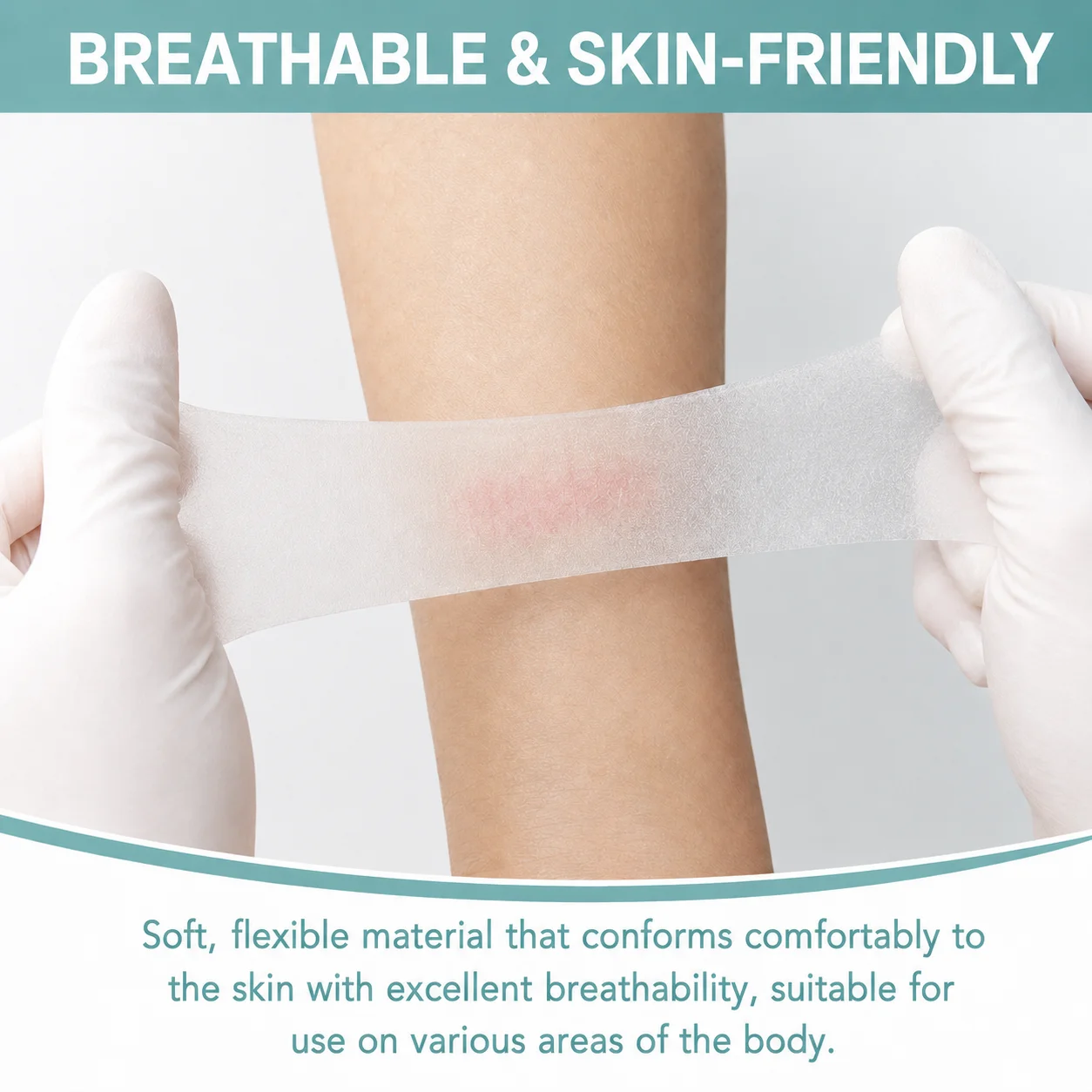 KHAZIX Hydrocolloid Bandage Roll 2in x 5ft Cut-to-Fit Wound Dressing Breathable Skin Cover