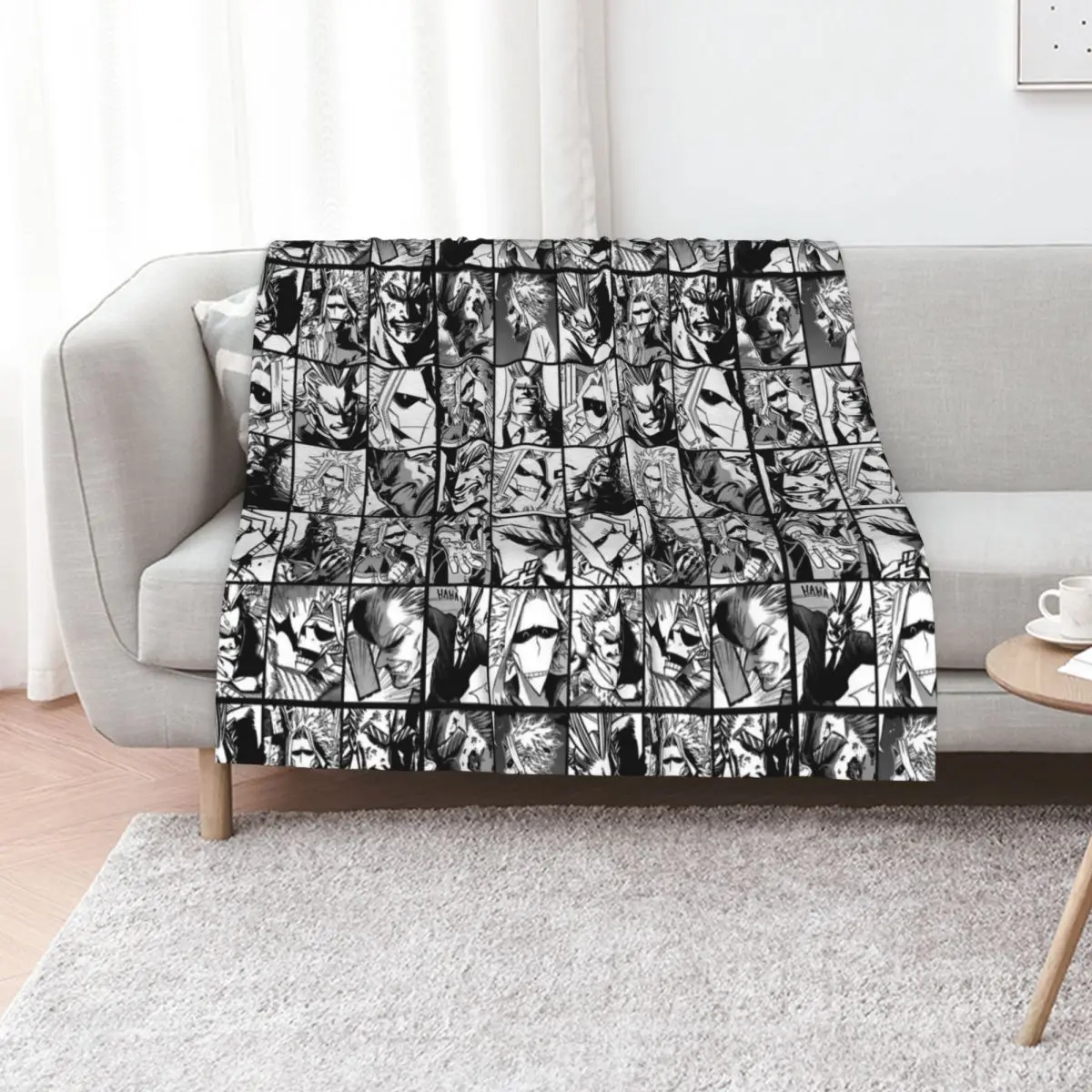 Allmight mix collage- black and white version Throw Blanket For Sofa Thin Soft Beds Furrys Hairys Softest Quilt Blankets