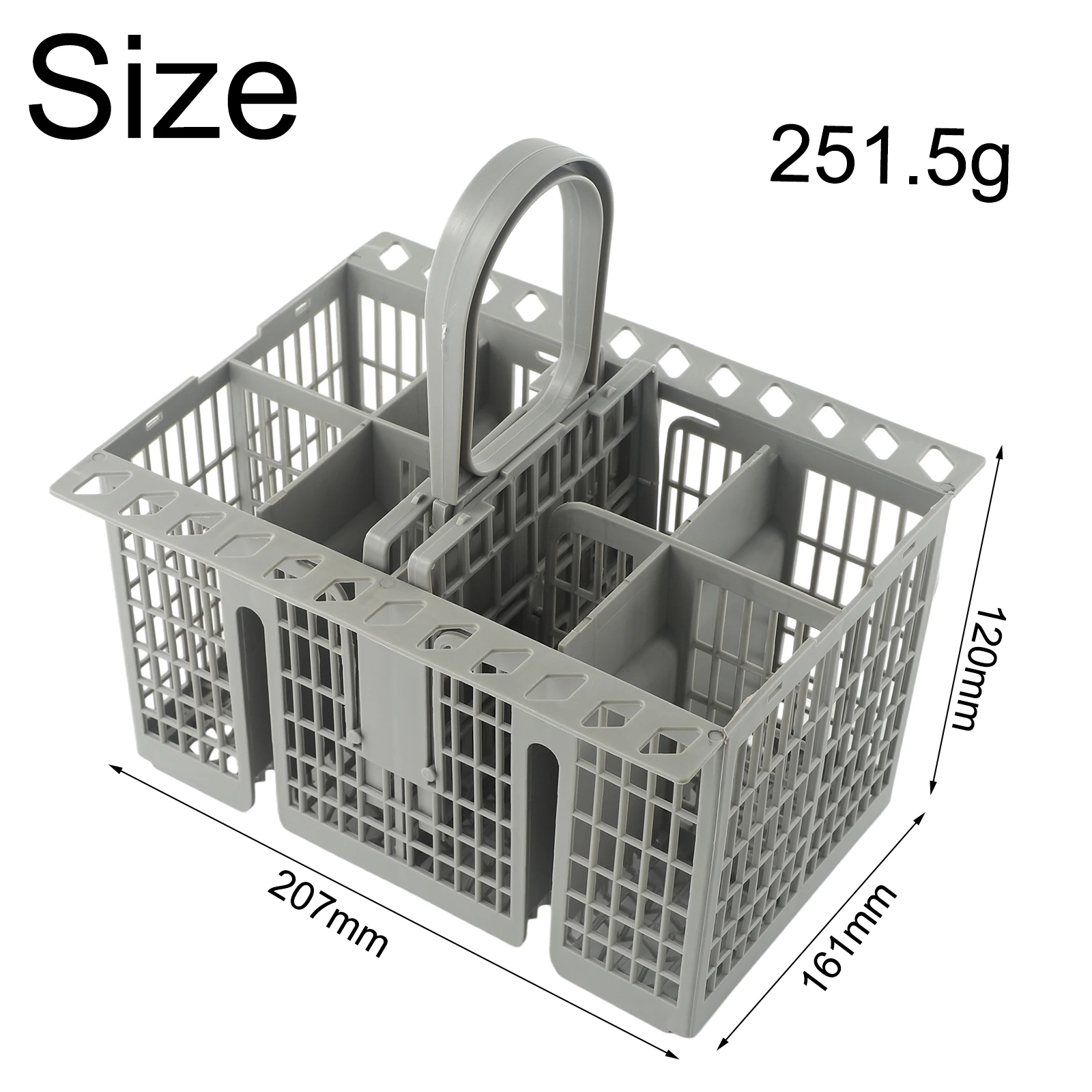 

Dishwasher Basket Cutlery Basket Detachable Plastic Cutlery Basket Gray Replacement Storage Supplies High Quality