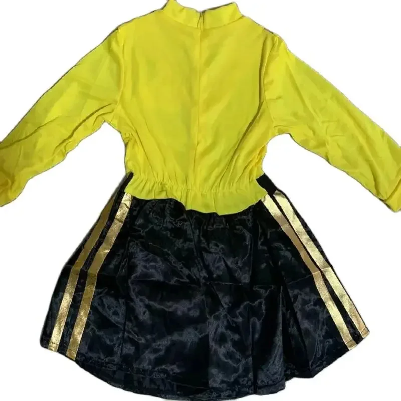 A2025 جديد أزياء الهالوين للأطفال إيما من The Wiggles فستان تنكري للفتيات الرائعة باللونين الأصفر والأسود الأميرة ★   هاكسيبا