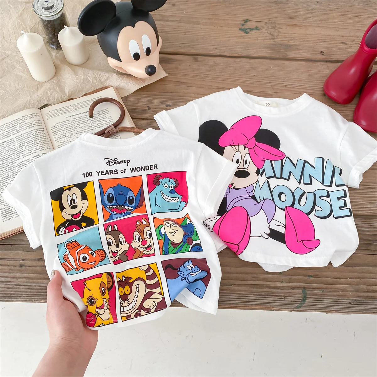 Cartoon Kinder T-Shirt Minnie Mouse Kids Kleding Zomer Tees Tops Baby Meisjes Korte Mouwen Disney Print T-Shirts 1-6 Leeftijd