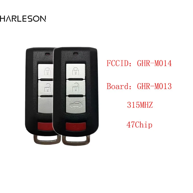 

Aftermarket 3/4Button Smart Key for 2018-2022 Mitsubishi Mirage Eclipse Cross PN 8637B639 OUCGHR-M013 M014 315MHZ 47 Chip