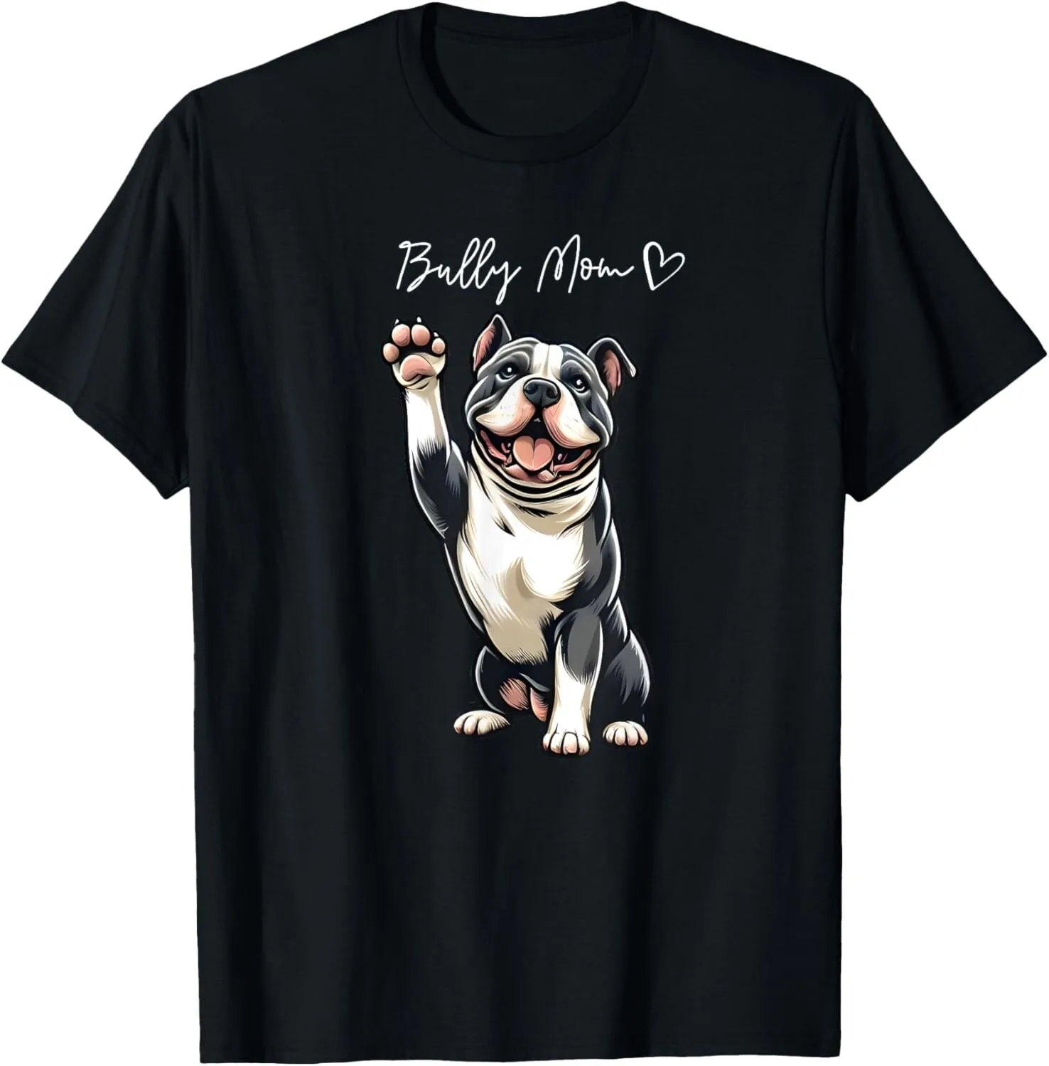 Camiseta unisex con estampado de American Bully Pitbull Dog Love Support AndProud Bully Mom Gift