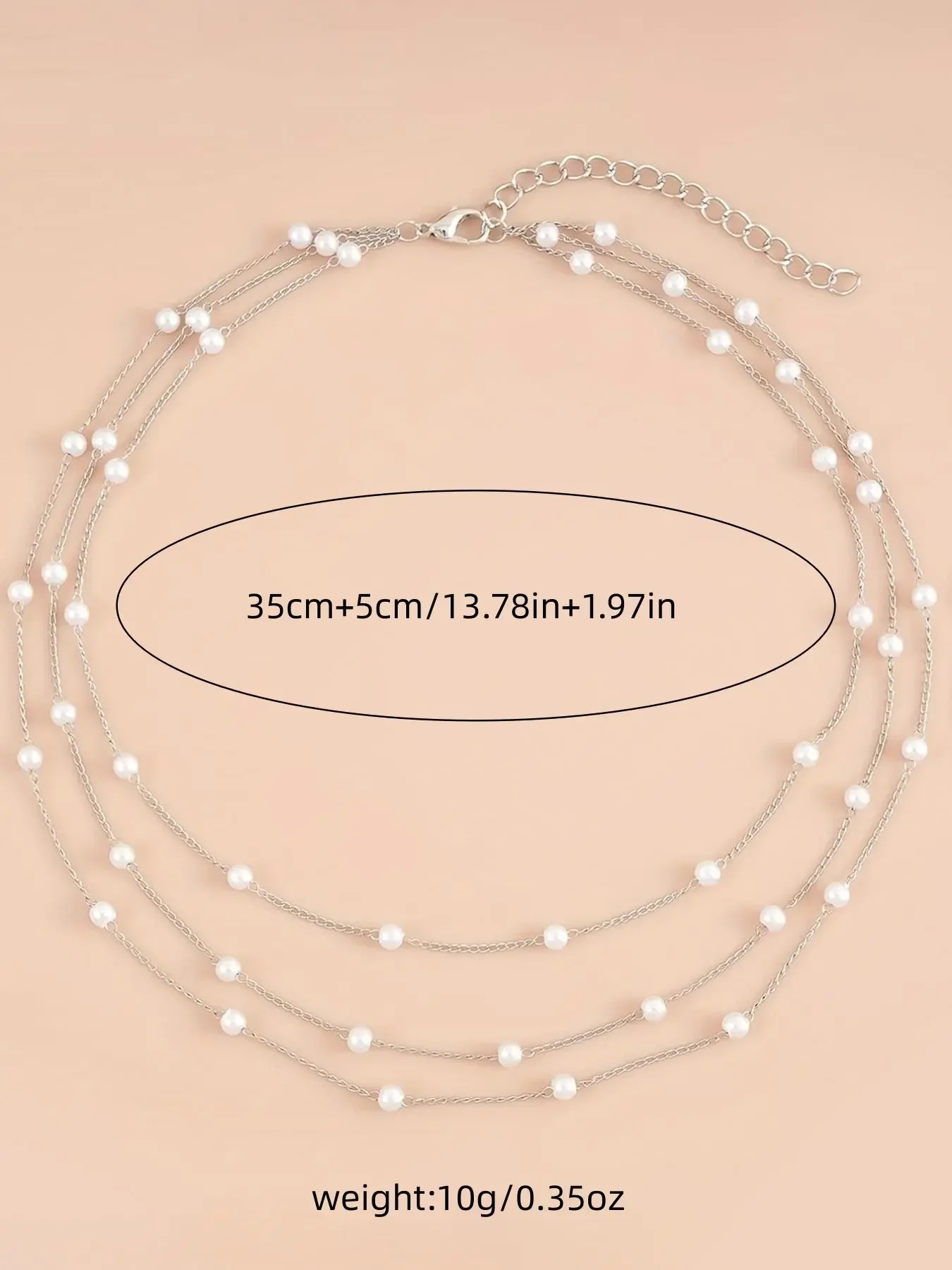 Faux Pearl Decorated Layered Necklace, Accessory Necklace, Fashion Jewelry for Party, Daily Clothing Decor, Trendy All-match & Exquisite Jewelry for Birthday Gift