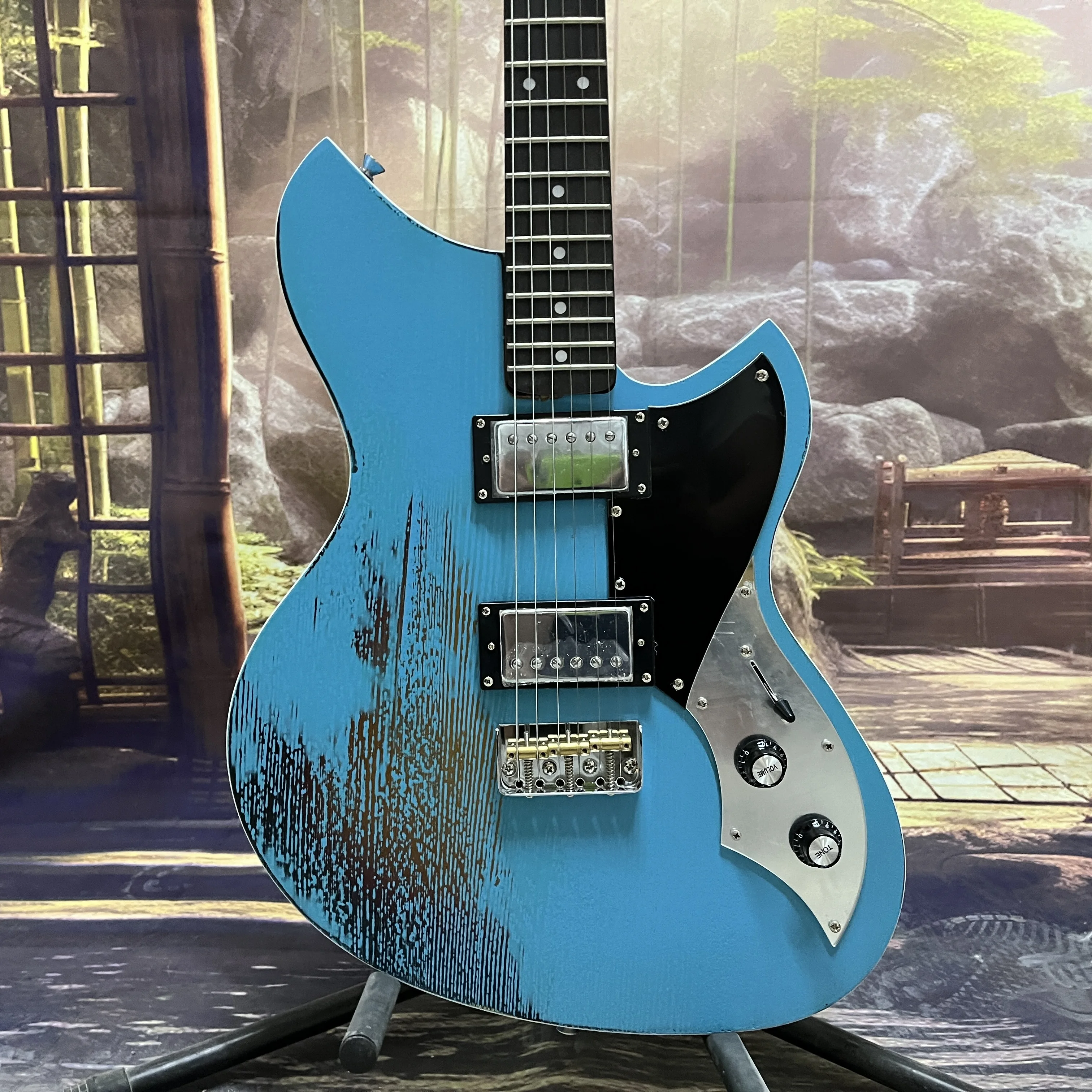 Vicers Handed Relics elektrische gitaar, 21 frets, HH pickups, elzenboom body, palissander toets, gemakkelijk te spelen, 6 snaren