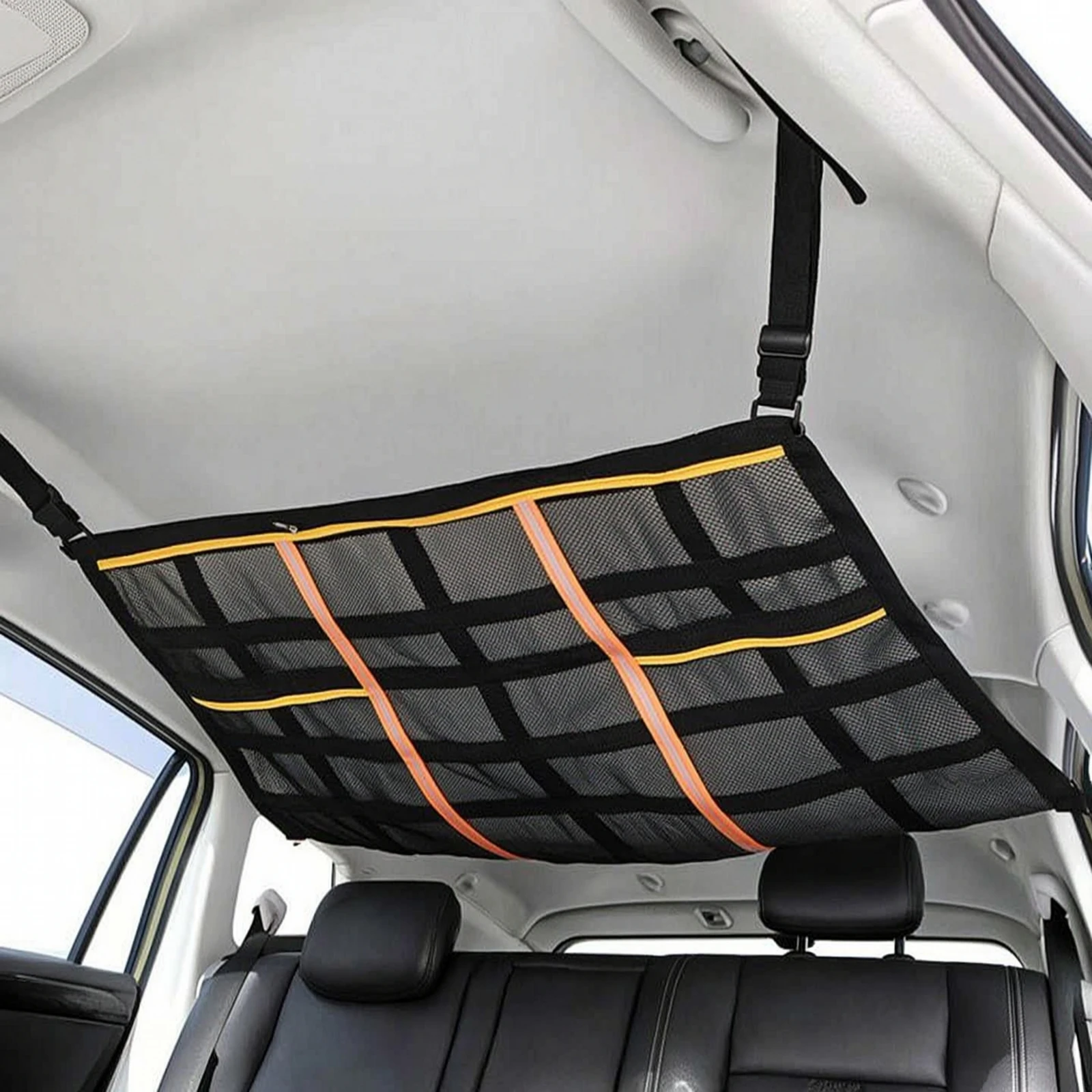 Car Ceiling Storage Net Mesh Car Ceiling Cargo Net Overhead Cargo Organizer Easy to Install Overhead Storage Organizer Secure