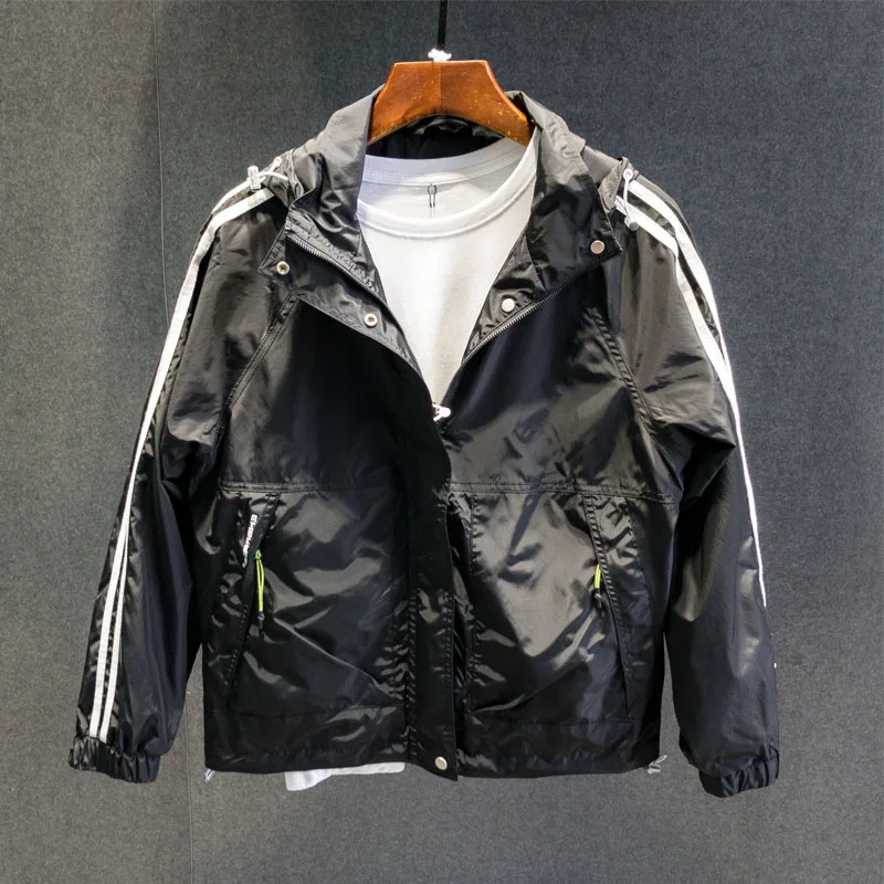 

Весенне-осенняя модная брендовая мужская облегающая толстовка с капюшоном Jaet, молодежная рабочая одежда, верхняя одежда, ветрозащитная застежка-молния, длинный све, чистый цвет