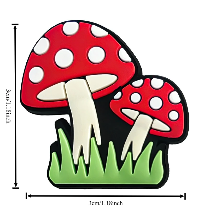 1-16PCS Cartoon Rabbit Strawberry Mushroom Flower PVC Sandal Shoe Charms Buckle Clog Garden Shoes Accessories Slipper Decoration