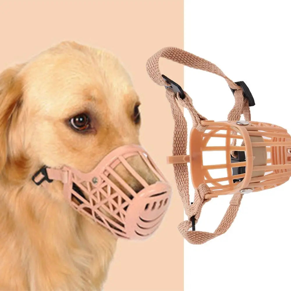 Breathable Bark Mesh Anti-biting Plastic Pet Supplies Mouth Grooming Dog Mask Pet Dog Muzzle