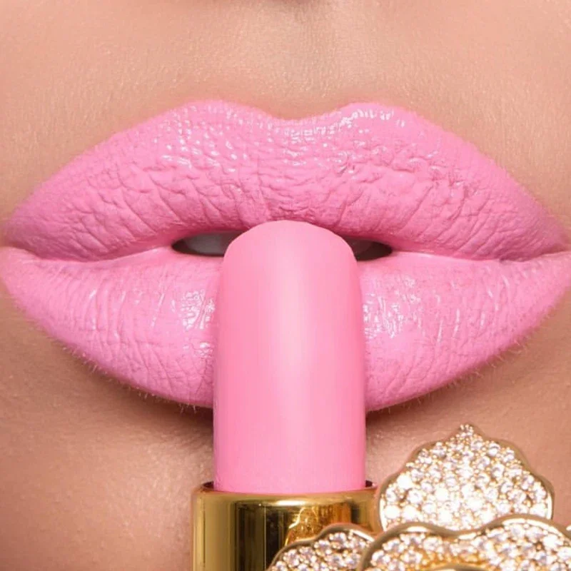 Rose Pink Nude Matte Velvet Lipstick Color Rendering Lasting Non-stick Cup Sexy Lipsticks Waterproof Beauty Lips Makeup Cosmetic