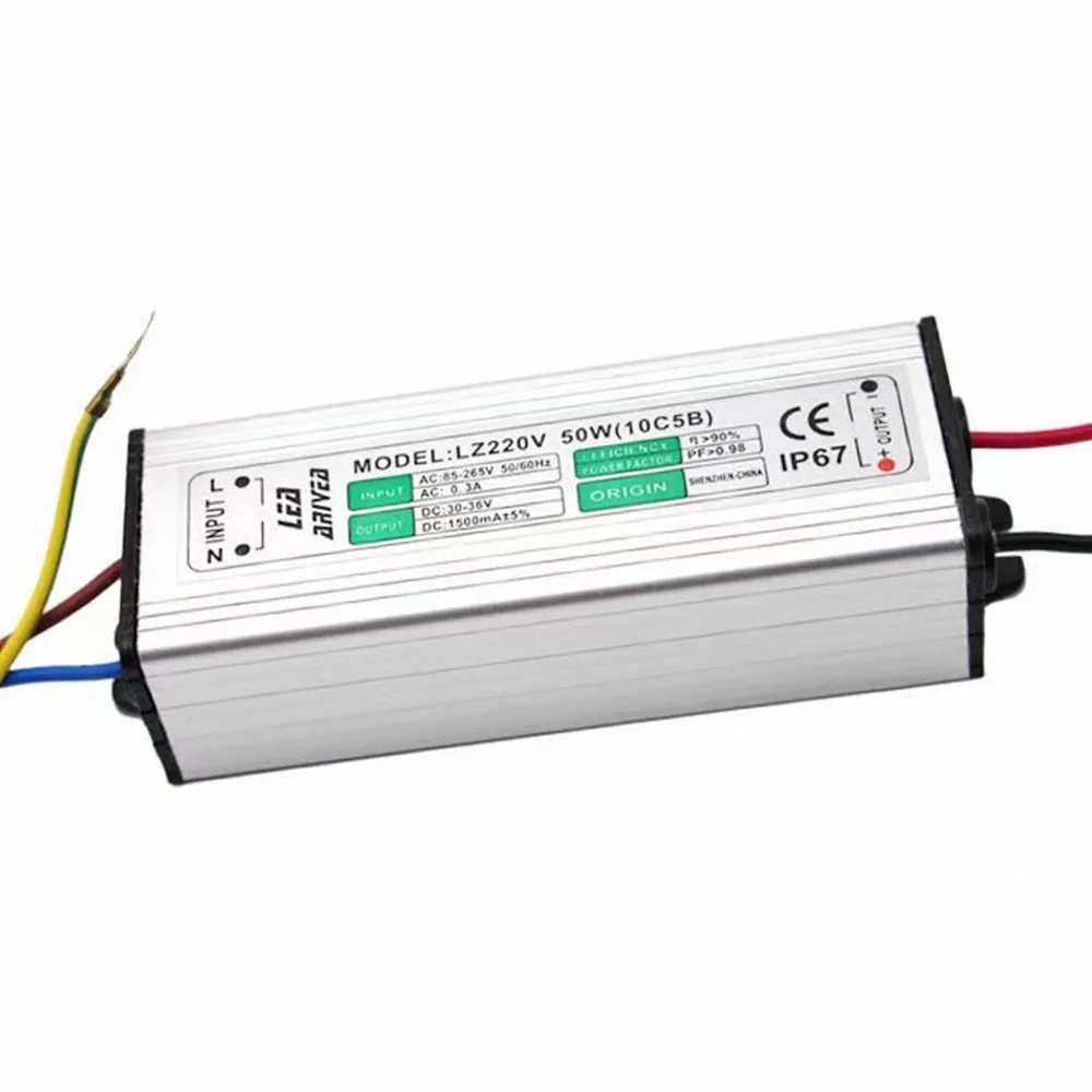 LED Driver 3000ma 10W 20W 30W 50W 100W Waterproof High Power Supply AC85-265V Input Electronic LED Driver Transformer