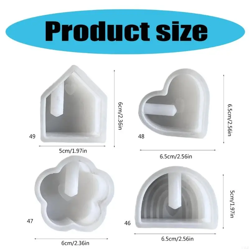 u4LF Easy rainbow planter silicone mould for artistic gardening sugrectias