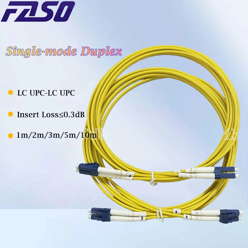 faso-10pcs-lc-upcto-lc-upc-optical-fiber-cable-20mm-lc-fiber-optic-patch-cord-duplx-singlemode-fiber-optic-patch-cable-yellow