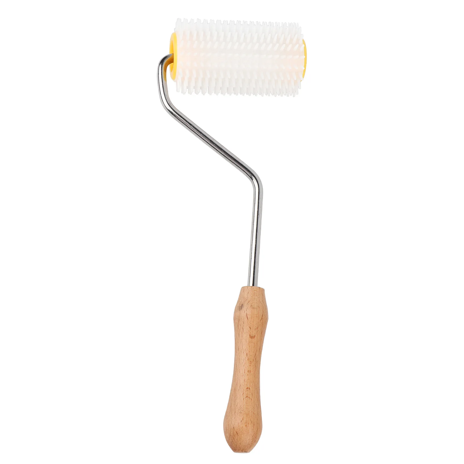 Plastic Honey Uncapping Roller with Wooden Handle Beehive Extracting Roller Beekeeping Tool Uncapping Needle Roller