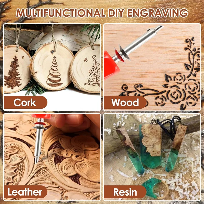 CYCLI-Wood Burning Tip Set, 26 Letters Wood Burning Tip Kit Copper Letter Number Soldering Iron Stencils US Plug