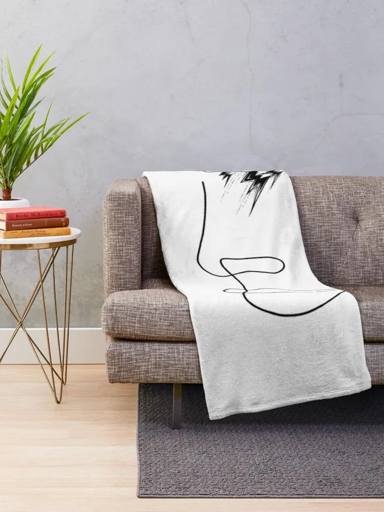 beautifully drawn woman art Throw Blanket blankets and throws Shaggy Heavy Blankets