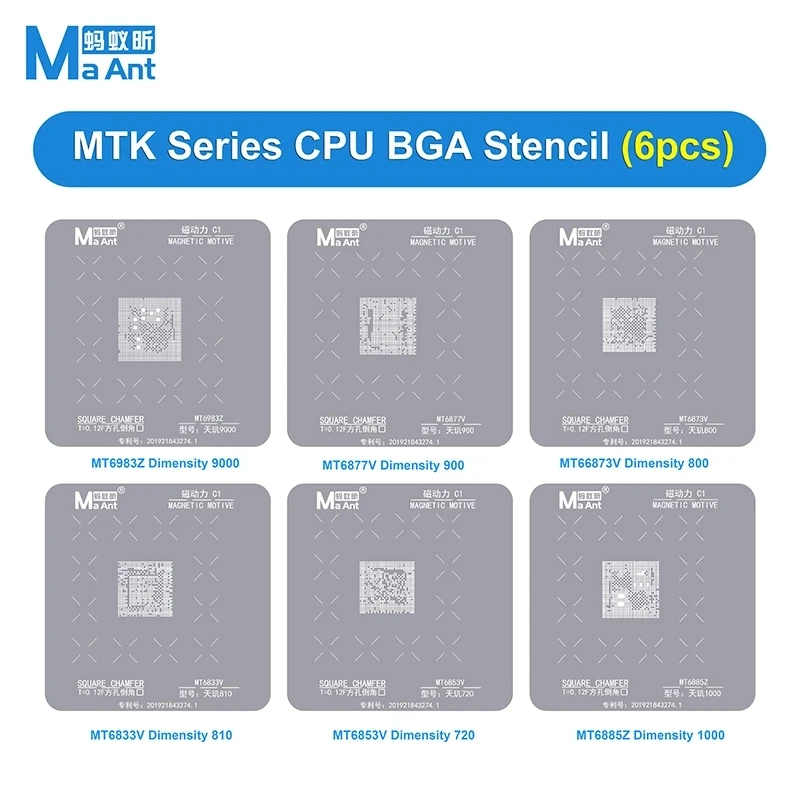 MaAnt BGA Reballing Stencil Platform for iPhone A8-A19 Motherboard, MTK EMMC, Qualcomm, HUAWEI CPU, Welding Repair Tools
