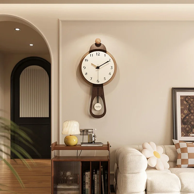 Nordic Wooden Wall Clocks Art Mural Vintage Electronic Decoration Wall Clocks Silent Italian Design Home Decor Reloj Pared LLWC view 2