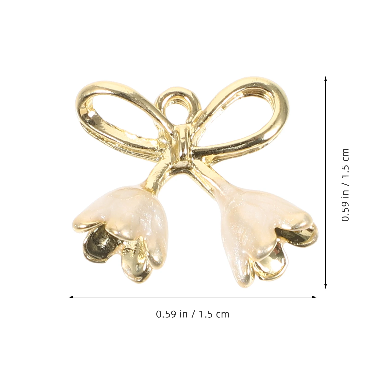 

10 Pcs Lily of The Valley Flower Ornaments Craft Charms Jewellery Making Necklace Earrings Cute Keychain Diy Jewelry Alloy