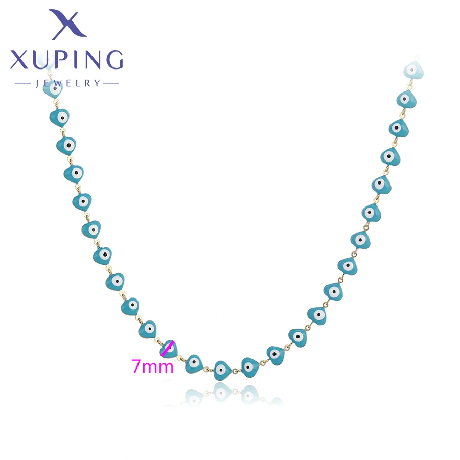 Xuping Jewelry New Arrival Stainless Steel Fashion Light Gold Color Necklace for Women Ladies Men Party Wish Gifts T001270116