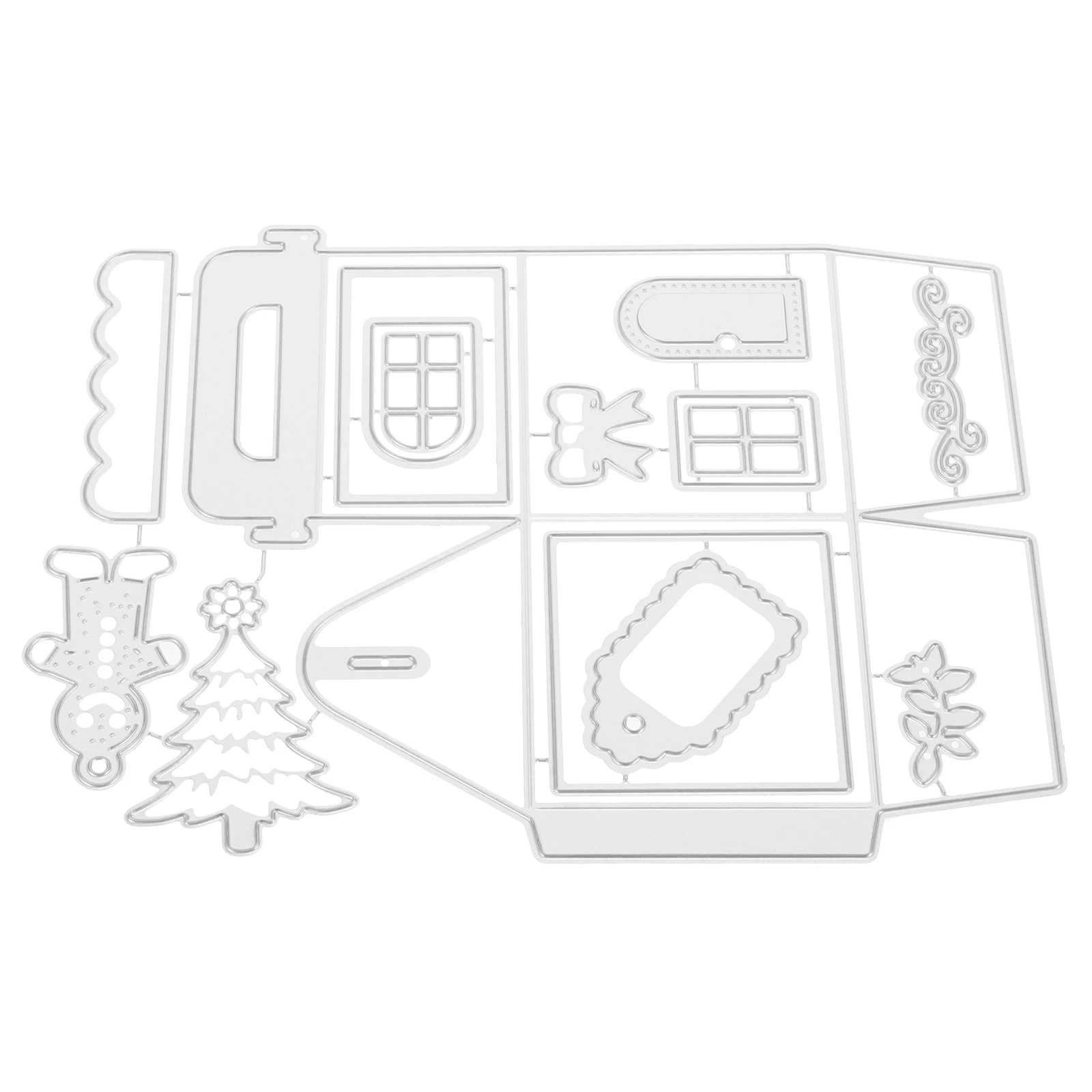 

DIY House Cutting Die Craft Scrapbook High-Carbon Steel Sturdy Christmas Stencil Template for Greeting Card Making