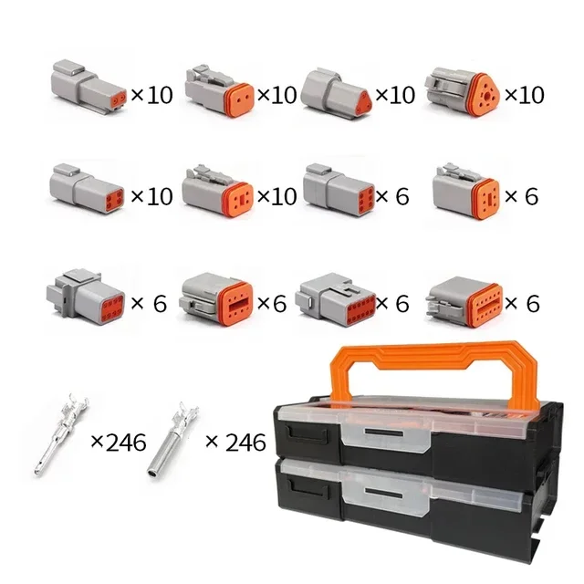 Deutsch dt serie wasserdicht automotive stecker kit reparatur werkzeug kasten DT04-2/3/4/6/8/12p dt06 mit terminal und zange