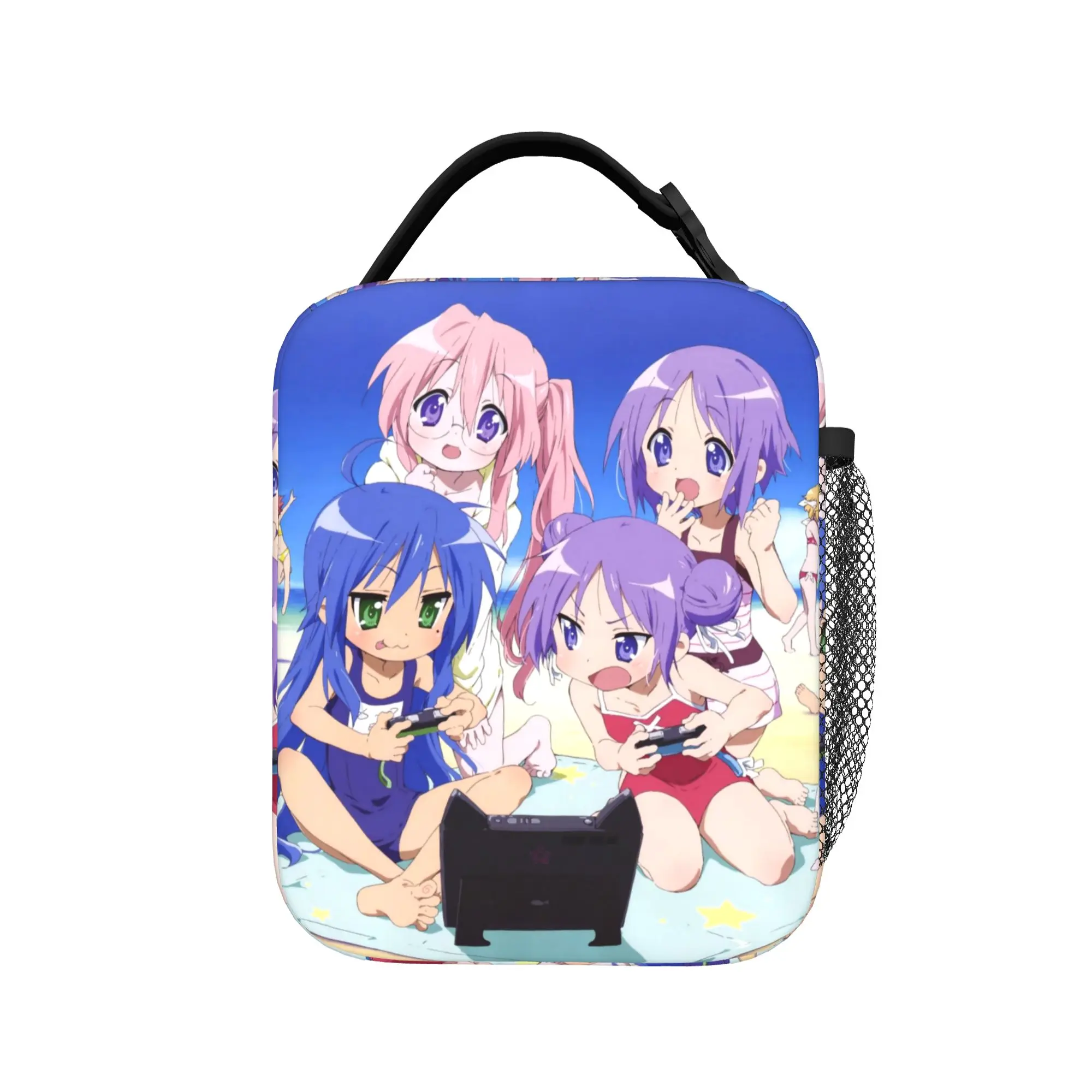 Konata Izumi Miyuki Kagami Insulated Lunch Bags Lucky Star Lunch Container Cooler Bag Tote Lunch Box Food Storage Bags