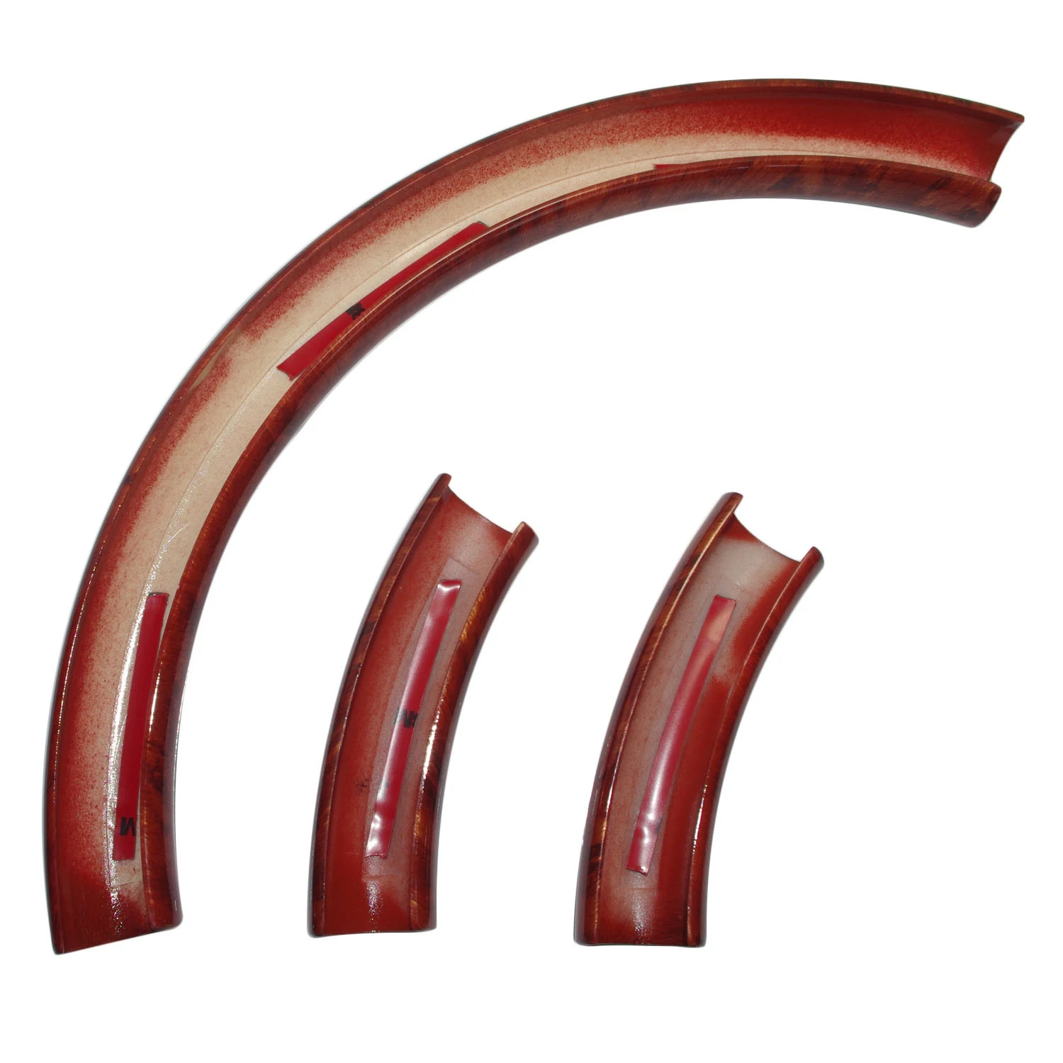 Car Steering Wheel Cover Three Section Handle Peach Wood Interior Three Section Clip-on Grip