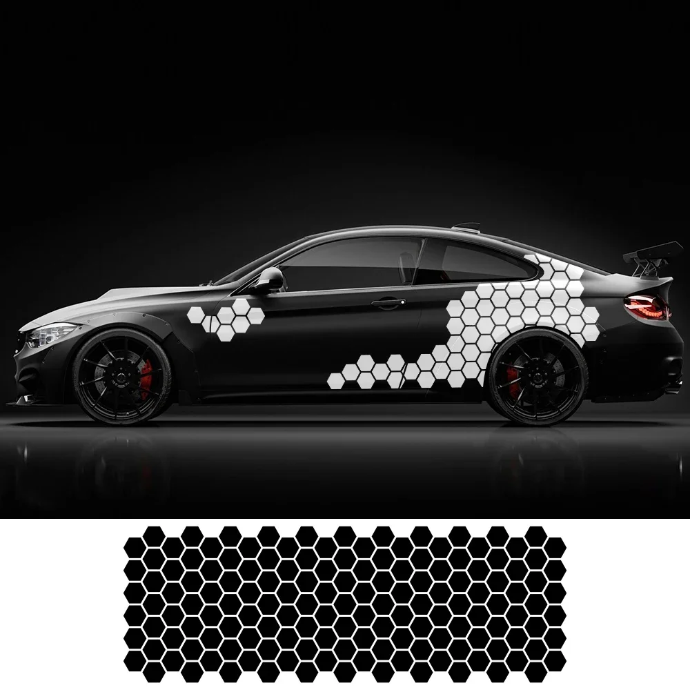 Car Camouflage Kit Solid Hexagon Honeycomb Graphics Truck Body Side Door Vinyl Decal Self Adhesive Sticker DIY Decor Accessories