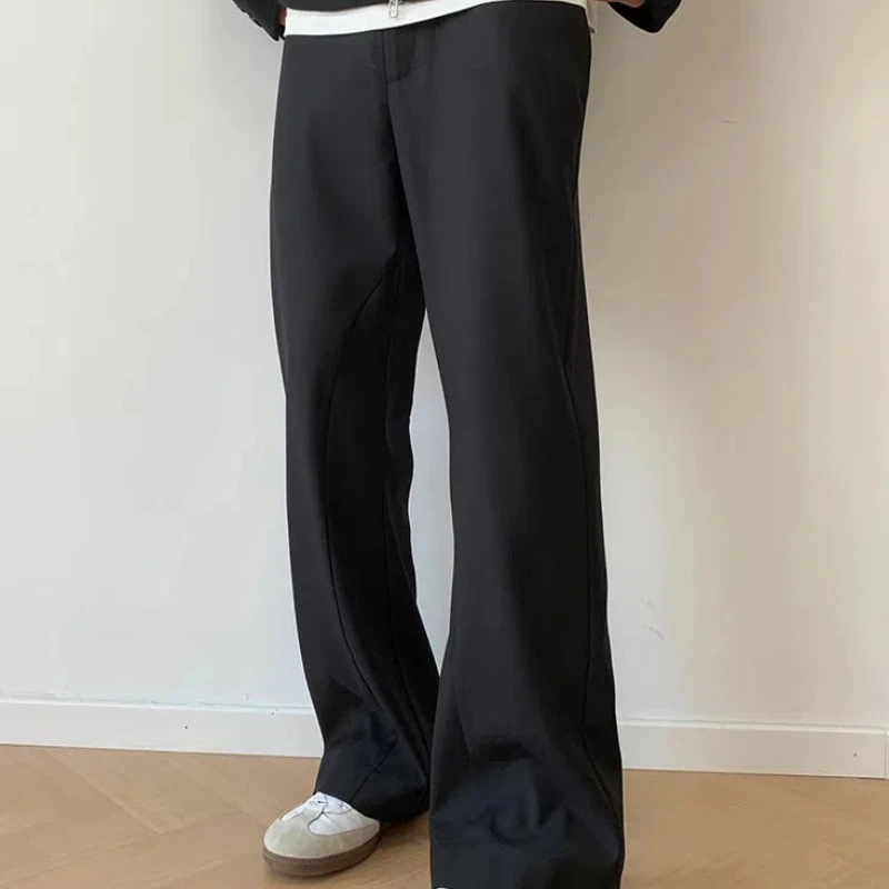 

Базовые мужские брюки с ботфортом, американские ретро-разконструированные брюки с вырезом, повседневные универсальные брюки Cleanfit